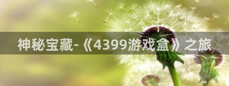 沐鸣2账号注册：神秘宝藏-《4399游戏盒》之旅